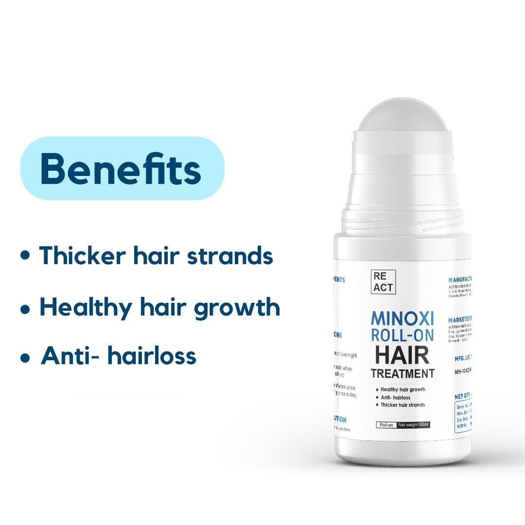 Minoxi Roll - On Hair Treatment Hair Growth Serum For Women & Men - Wishlect