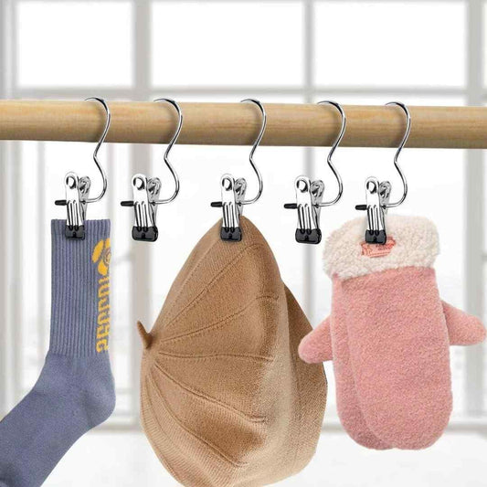 Laundry Hook Boot Hanging Hold Clips Pack of 10 - Wishlect