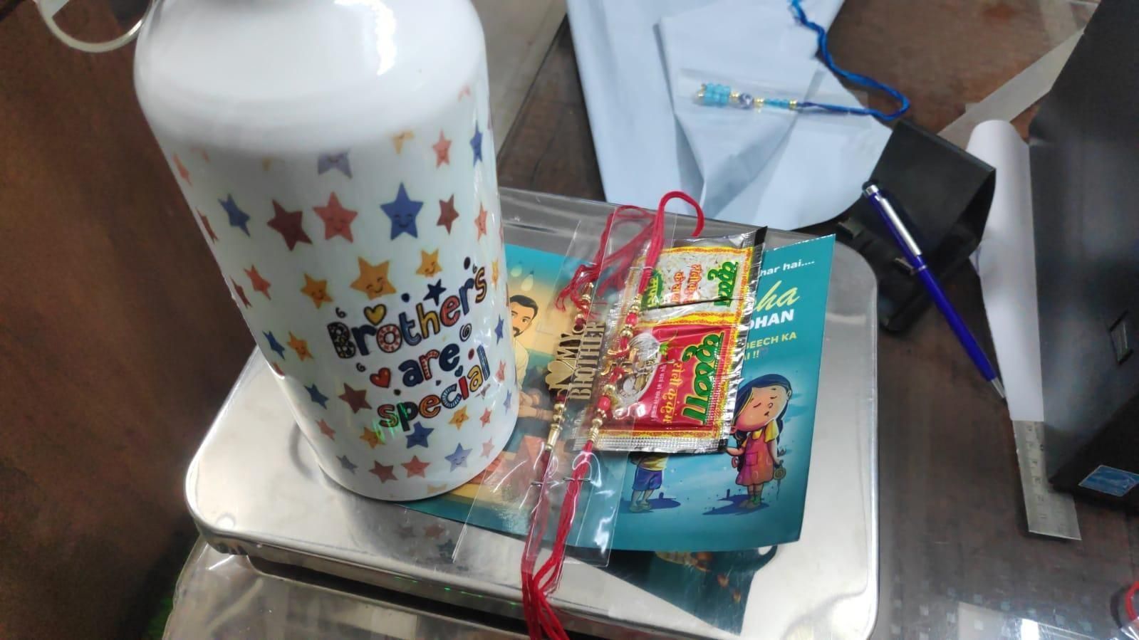 Brother Special Bottle with 2 Rakhis - Wishlect