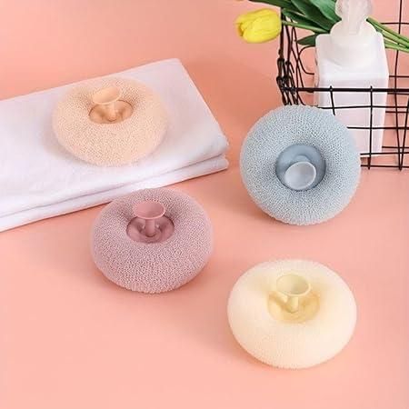 Bath Towel Scrub Bath Massage Shower Ball With Sucker Scrub - Wishlect