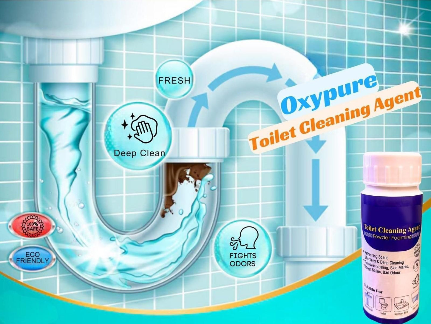 Toilet Cleaning Agent 100 gm (Pack of 2) - Wishlect