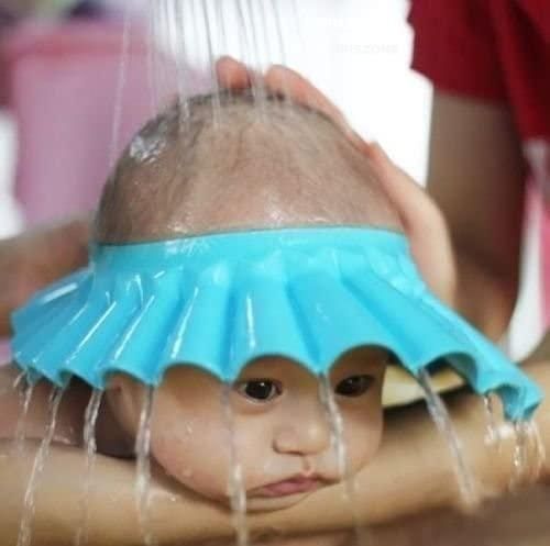Baby Adjustable Safe Bathing Shower Cap (Pack of 2) - Wishlect
