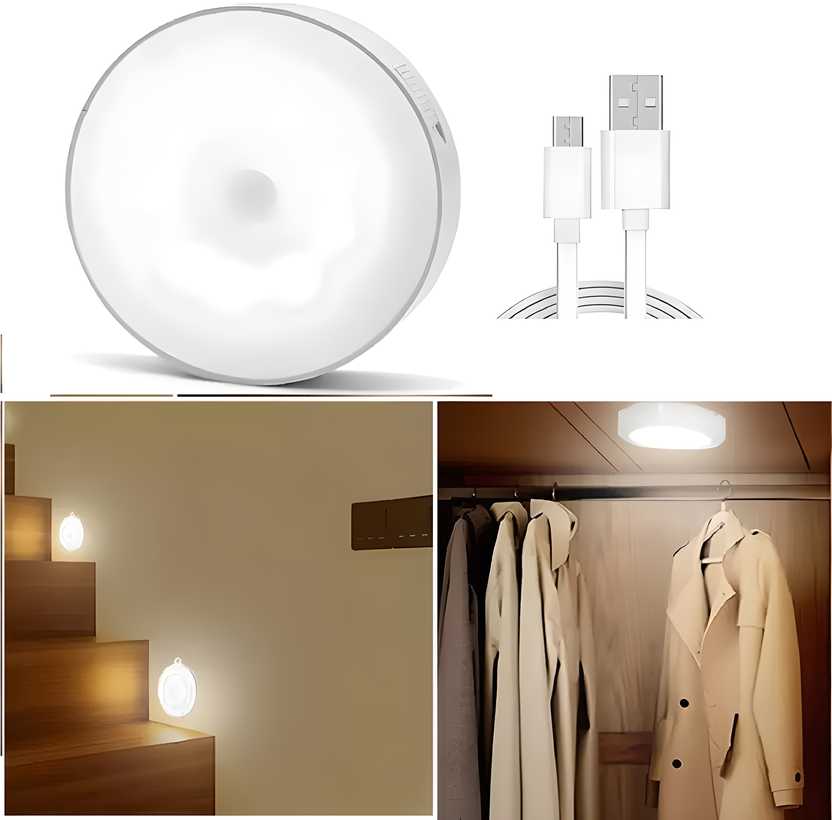 Motion Sensor Light for Home with USB Charging Wireless Self Adhesive LED Night Light - Wishlect