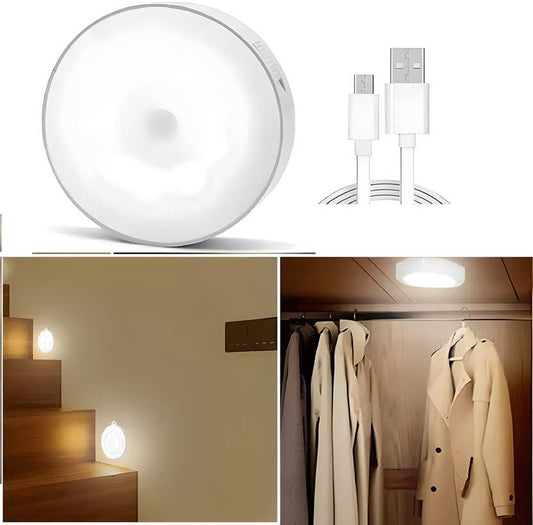 Motion Sensor Light for Home with USB Charging Wireless Self Adhesive LED Night Light - Wishlect