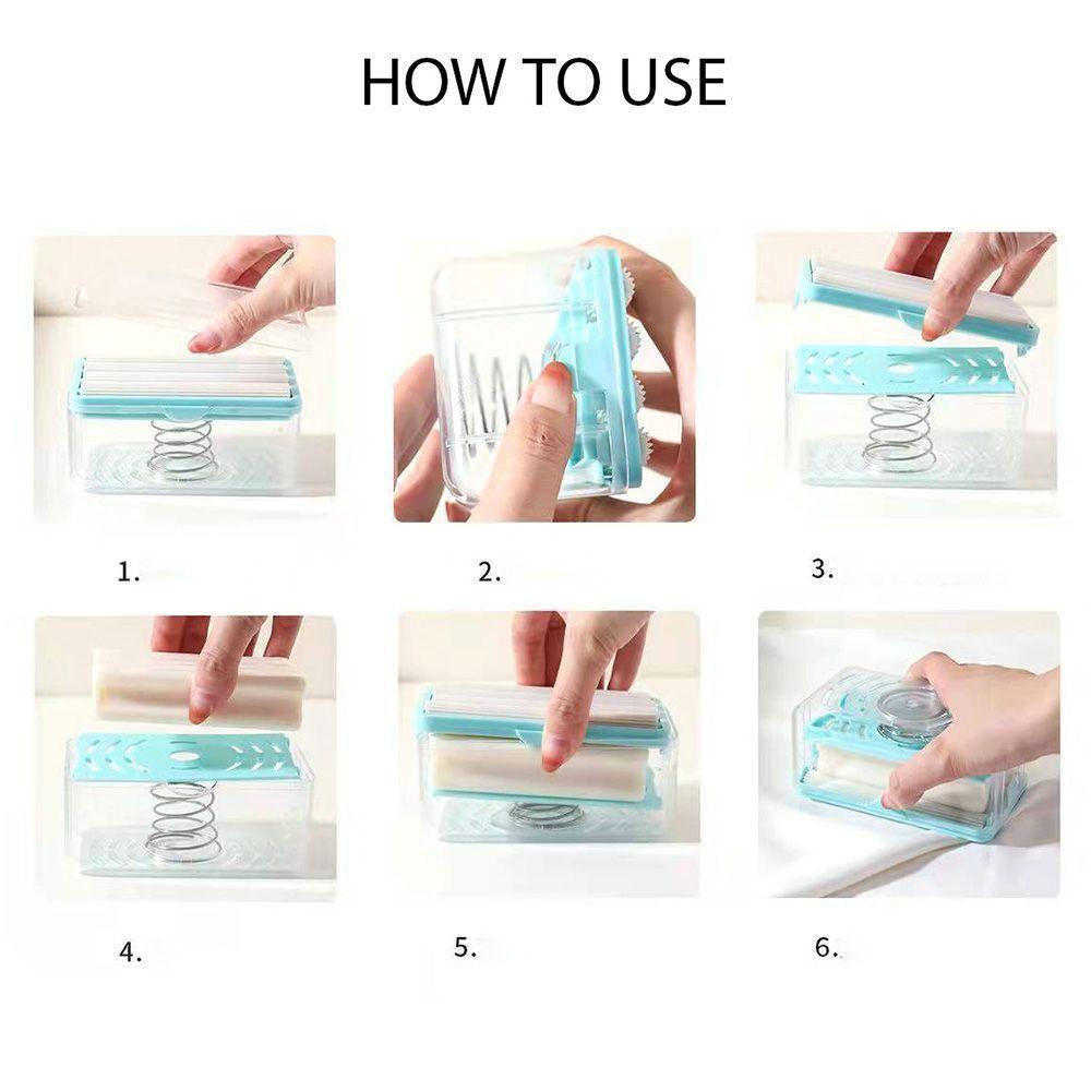 Swadish Soap Dispenser - Soap Drain Tray with Spring Bathroom Roller,Foaming Soap Box - Wishlect