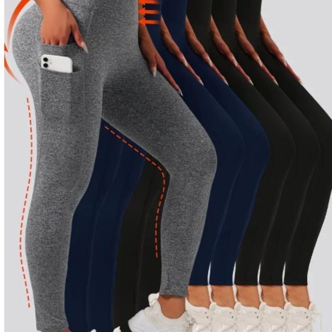 Soft & Comfy Slim Elastic Tights With Side Pockets - Wishlect