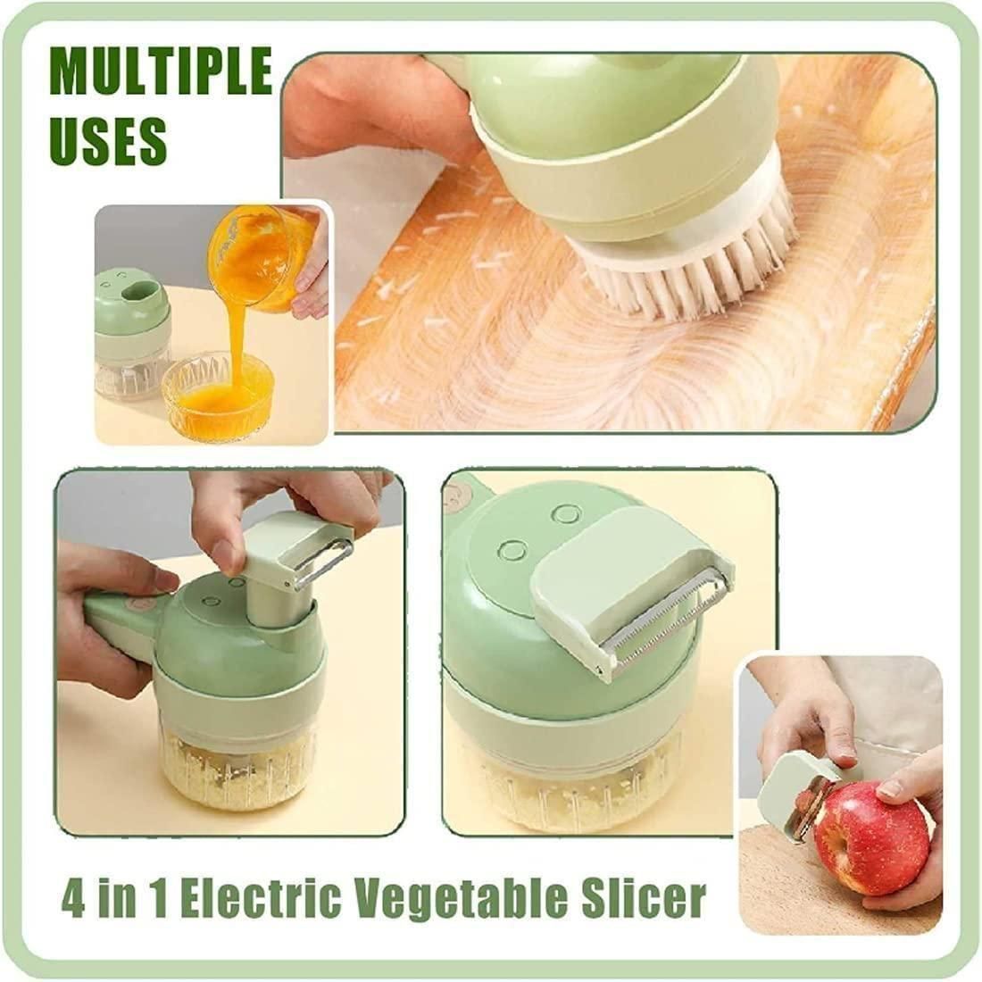 4 in 1 Portable Electric Vegetable Cutter Set - Wishlect