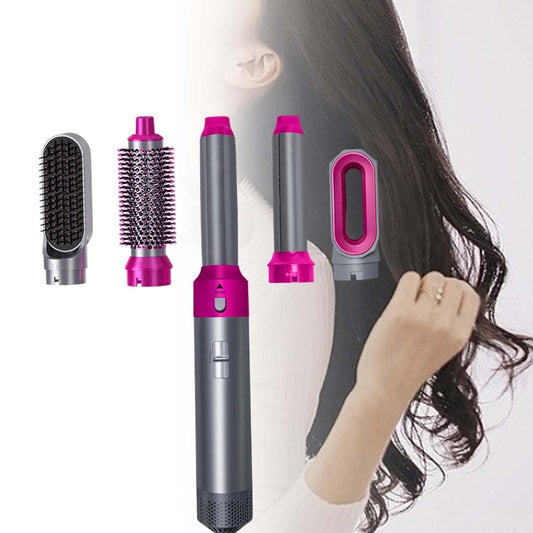 Muti - Functional 5 IN 1 Hair Styling Tool Detachable Hot Air Brush Hair Dryer with Comb - Wishlect