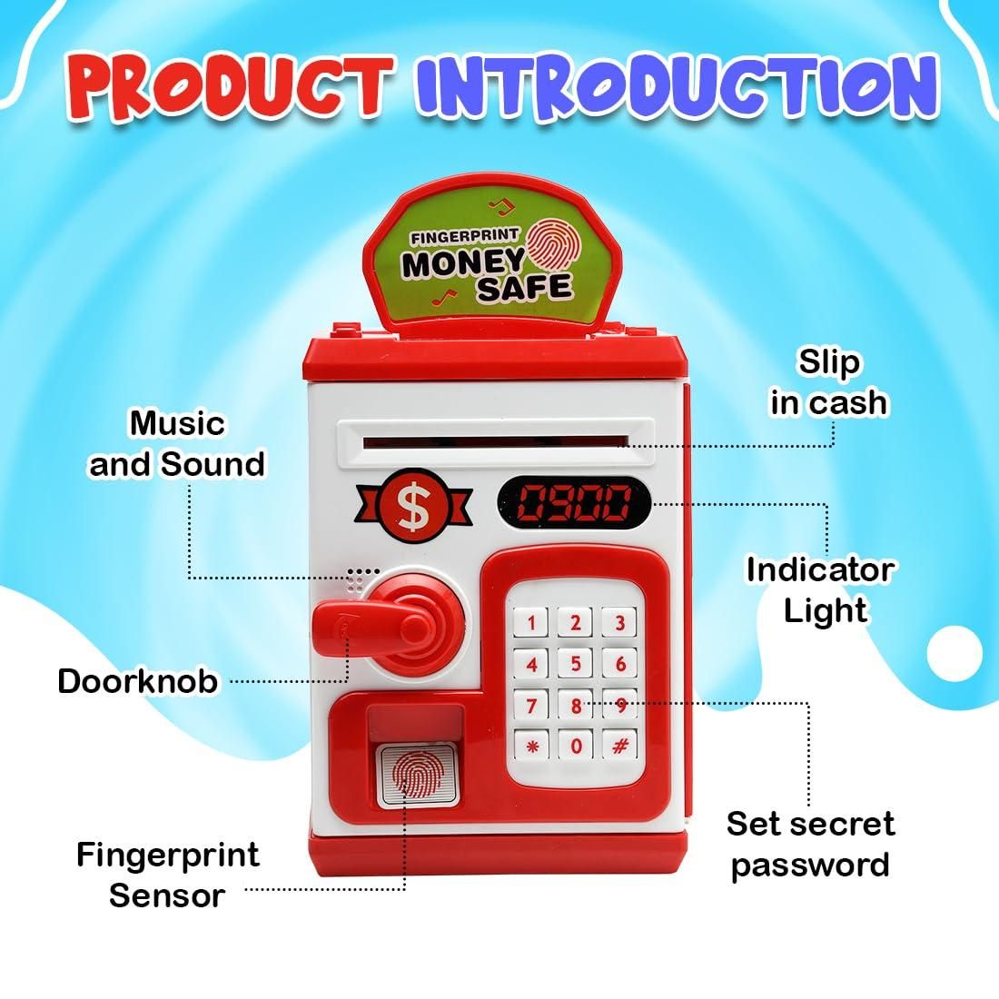 Money Bank for Kids with Fingerprint Sensor - Wishlect