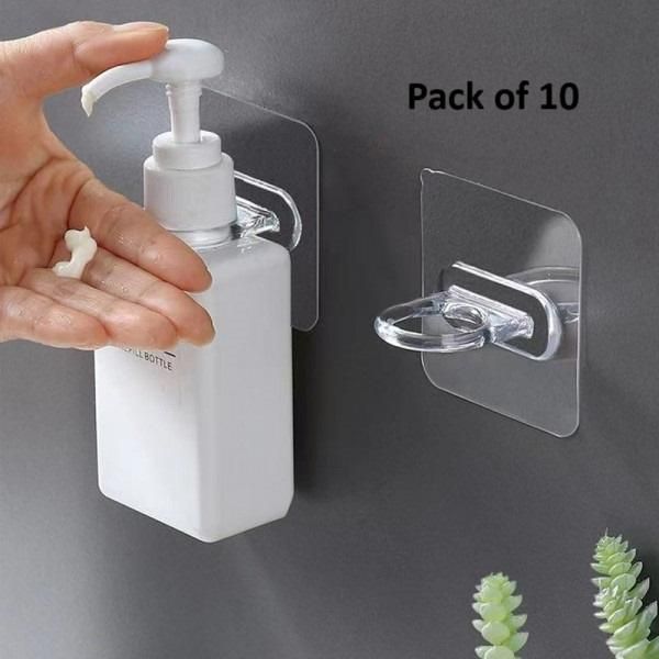 Multipurpose Self Adhesive Hook Holder (Pack of 10pc) - Wishlect