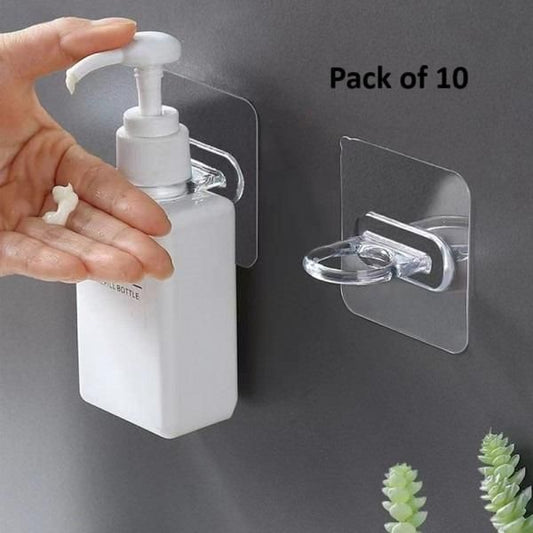 Multipurpose Self Adhesive Hook Holder (Pack of 10pc) - Wishlect