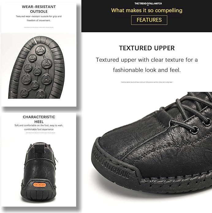 Men's Hiking Shoes High Top Shoes Thickened - Wishlect