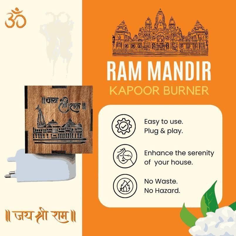 BD 3 - in - 1 Ayodhya Ram Mandir Aroma Burner & Night lamp - Wishlect