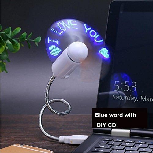 USB LED Fan with Programmable CD Customized Message - Wishlect
