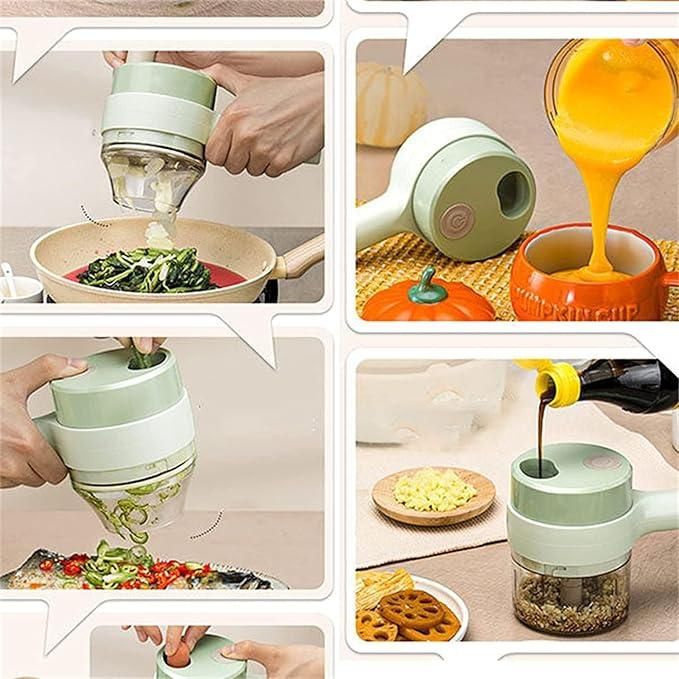 4 in 1 Portable Electric Vegetable Cutter Set - Wishlect