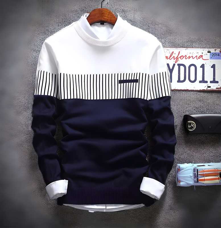 Cotton Blend Color Block Full Sleeves T-Shirts - Wishlect