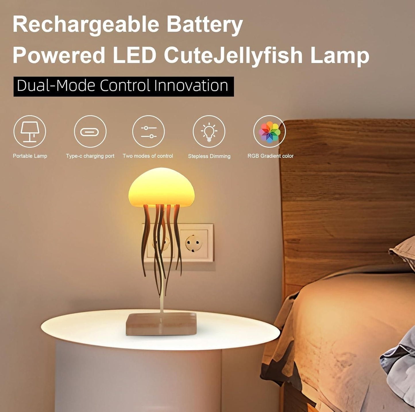 LED Cute Jellyfish Night Light - Wishlect