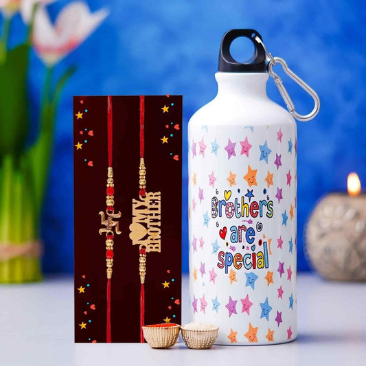 Brother Special Bottle with 2 Rakhis - Wishlect