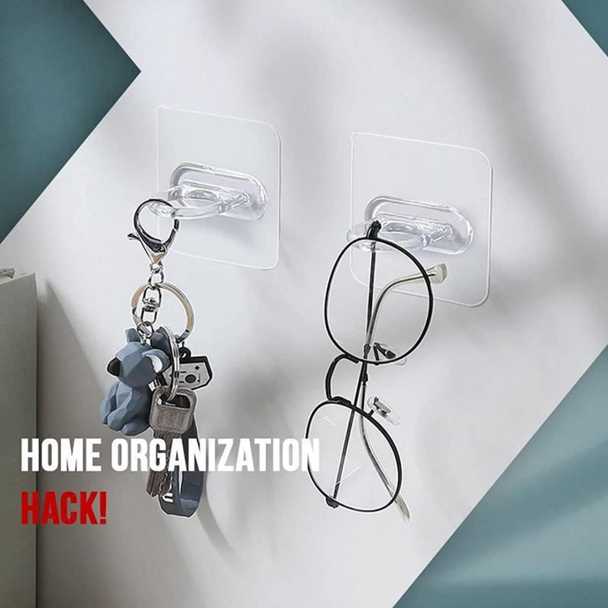 Multipurpose Self Adhesive Hook Holder (Pack of 10pc) - Wishlect