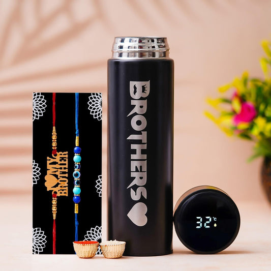 Brother Temp Bottle With 2 Rakhi (Pack of 1) - Wishlect