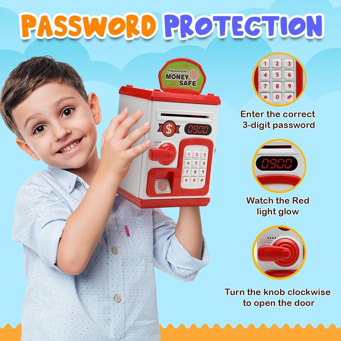 Money Bank for Kids with Fingerprint Sensor - Wishlect