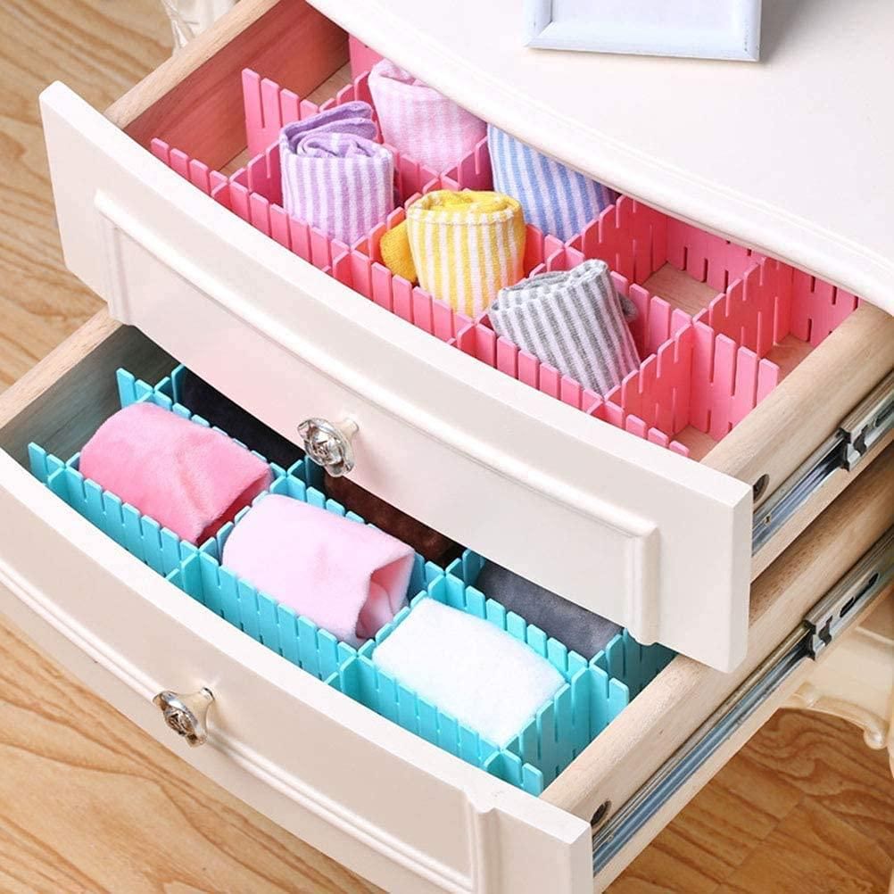 8 Pcs Adjustable Drawer Organiser Dividers - Wishlect