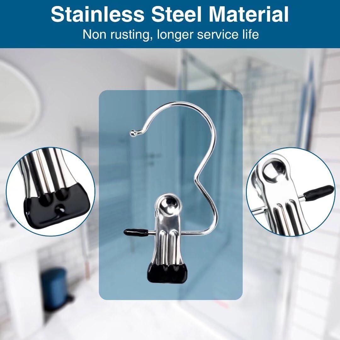 Laundry Hook Boot Hanging Hold Clips Pack of 10 - Wishlect