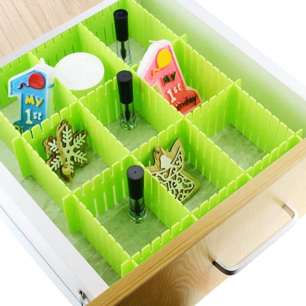 8 Pcs Adjustable Drawer Organiser Dividers - Wishlect