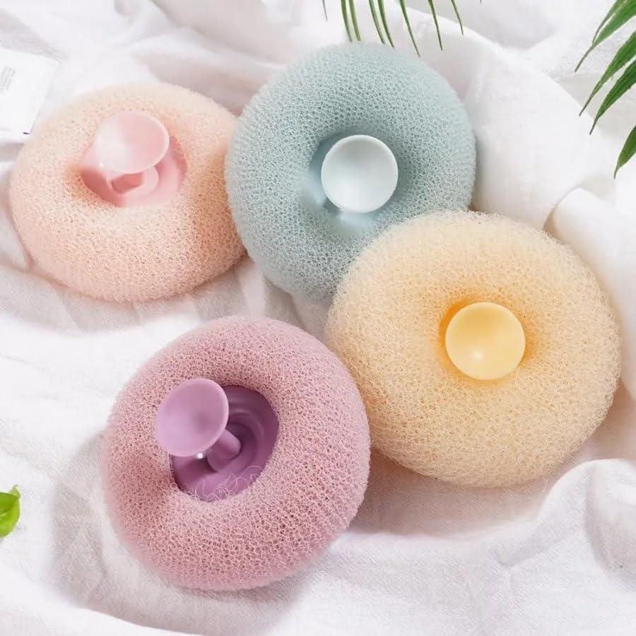 Bath Towel Scrub Bath Massage Shower Ball With Sucker Scrub - Wishlect