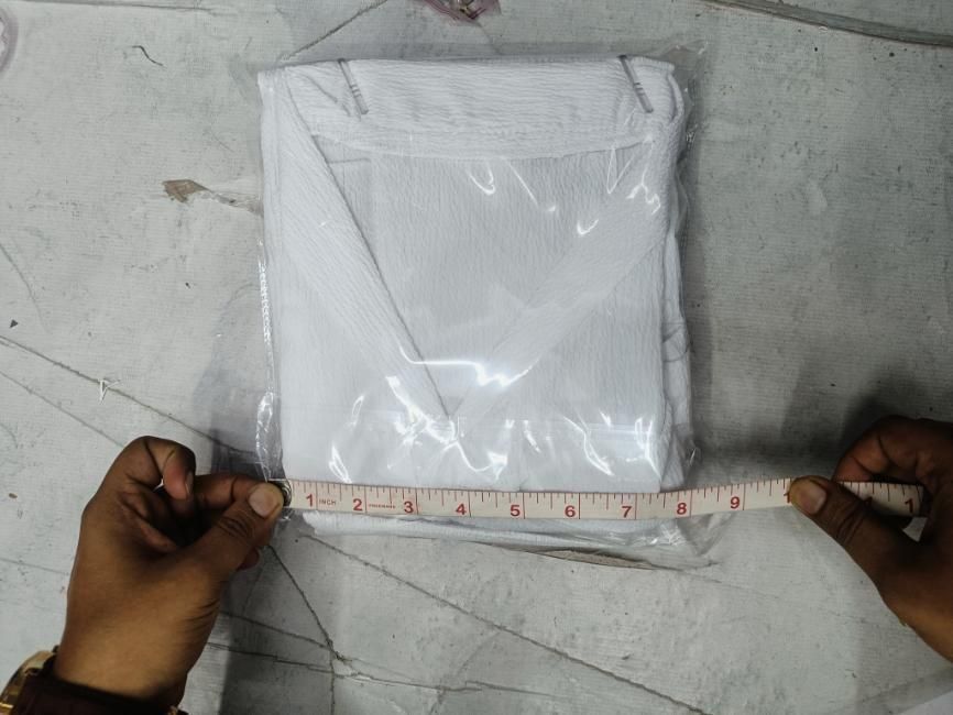 Men's Crinkled Co - Ord Set White - Wishlect