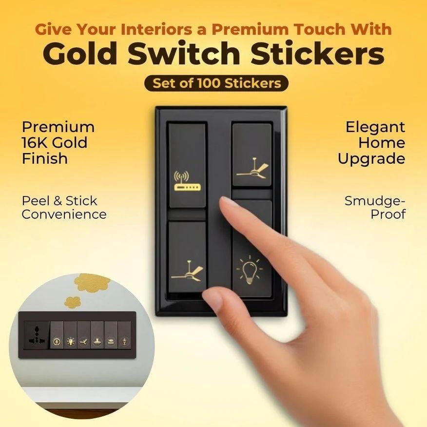 Gold Switch Stickers - Wishlect