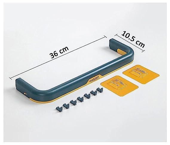 Wall Mounted Double Bar Towel Holder with Hook - Pack of 1 - Wishlect