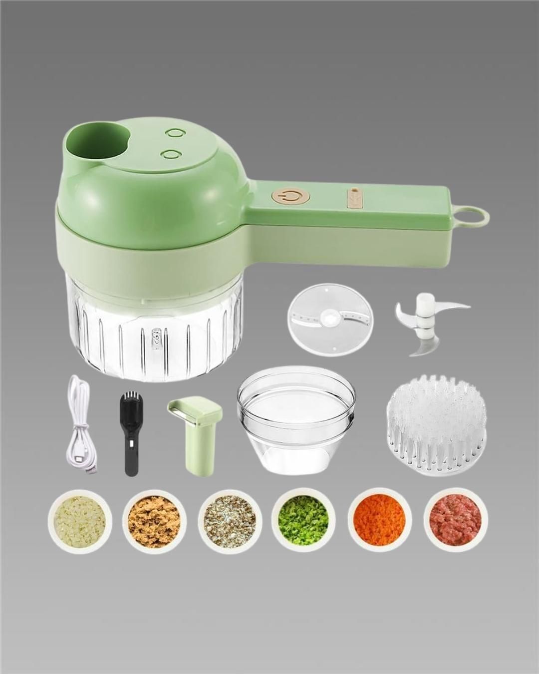 4 in 1 Portable Electric Vegetable Cutter Set - Wishlect