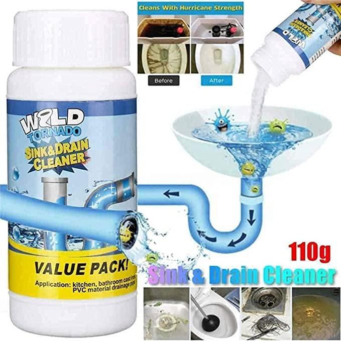 Powerful Drain Blockage Cleaner Sink Cleaner Powder (110G) (Pack of 1) - Wishlect