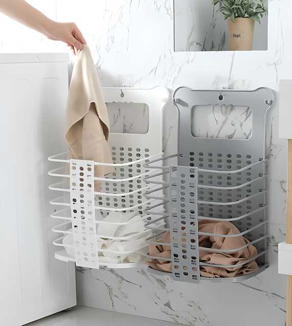 Plastic Multipurpose Hanging Laundry Basket - Wishlect