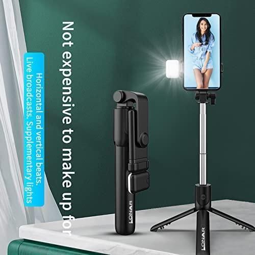 Extendable Flash 3 - in - 1 Selfie Stick Tripod with Bluetooth Remote - Wishlect