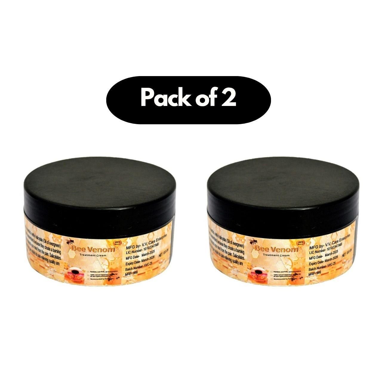 Bee Venom Skin Treatment Cream 100g (Pack of 2) - Wishlect