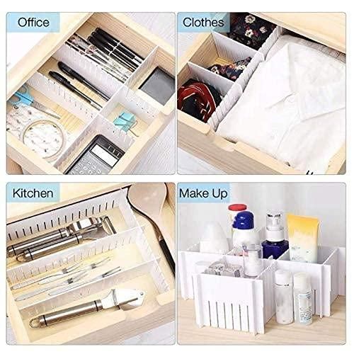 8 Pcs Adjustable Drawer Organiser Dividers - Wishlect
