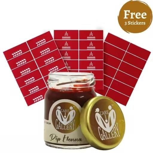 Dip Henna Instant Red Colour Mehendi Paste | For Finger Tips With 3 Types Henna Tattoo Stickers - Wishlect