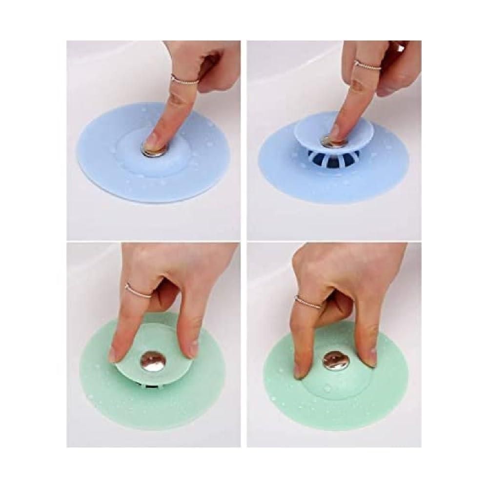 Silicone Household Kitchen Sink Strainer (Random Color) (Pack of 3) - Wishlect