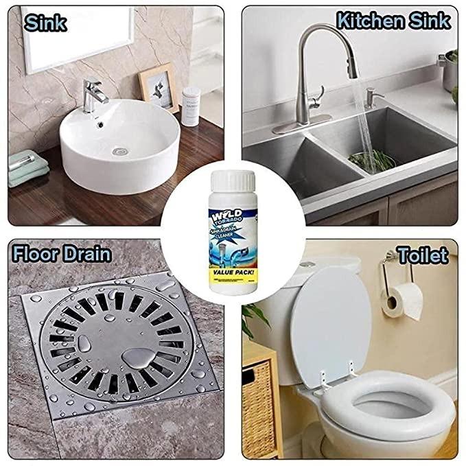 Powerful Drain Blockage Cleaner Sink Cleaner Powder (110G) (Pack of 1) - Wishlect