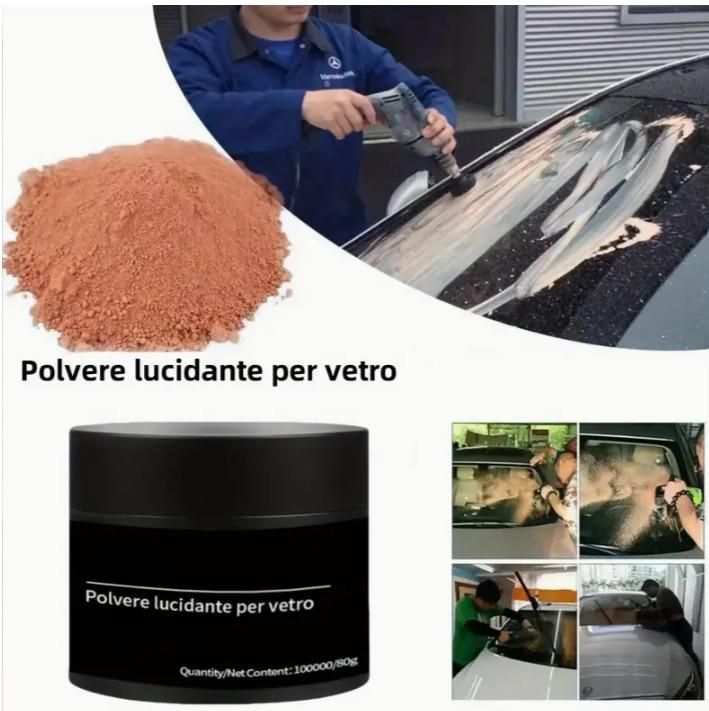 Polvere Lucidante Per Vetro Car Glass Polishing Powder 80g - Wishlect