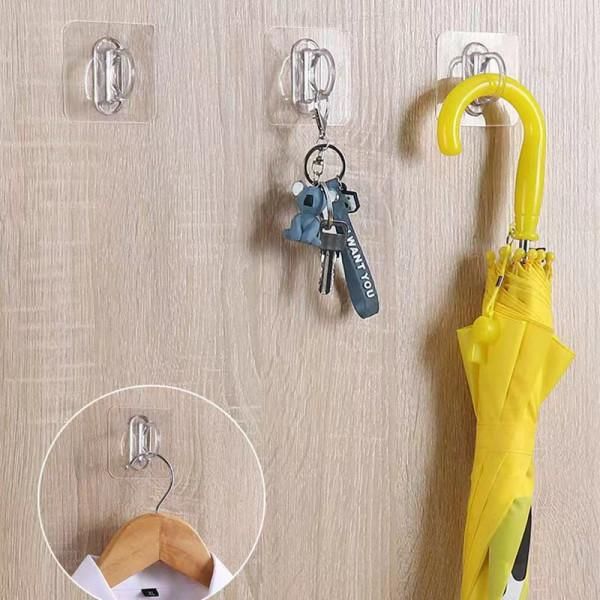 Multipurpose Self Adhesive Hook Holder (Pack of 10pc) - Wishlect