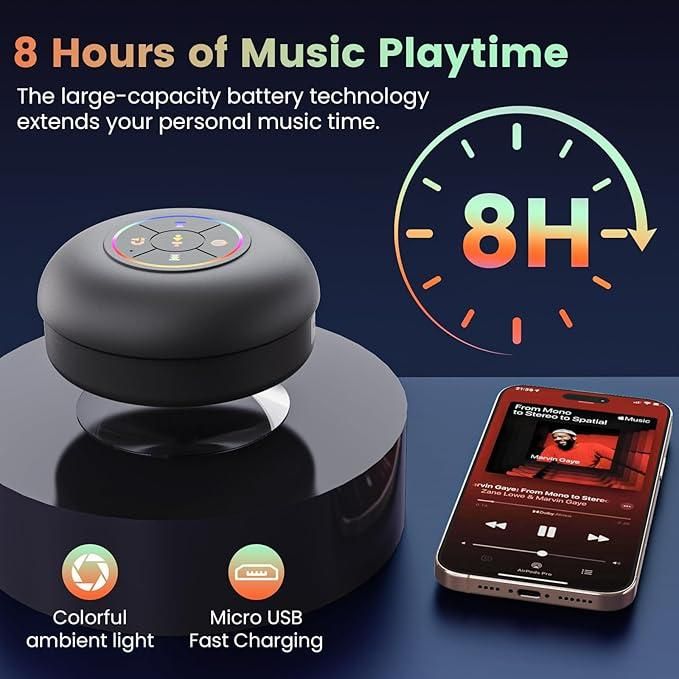 Large Suction Cup Waterproof Bluetooth Speaker - Wishlect