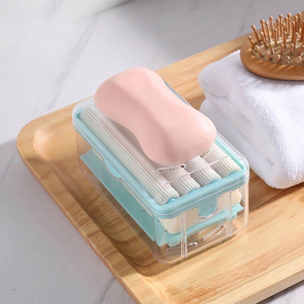 Swadish Soap Dispenser - Soap Drain Tray with Spring Bathroom Roller,Foaming Soap Box - Wishlect