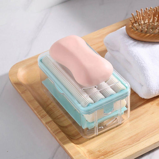 Swadish Soap Dispenser - Soap Drain Tray with Spring Bathroom Roller,Foaming Soap Box - Wishlect