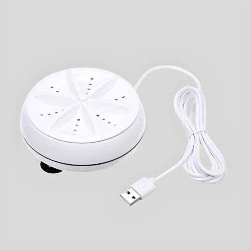 2In1 Mini Washing Machine Portable Rotating Ultrasonic Turbine Washer - Wishlect