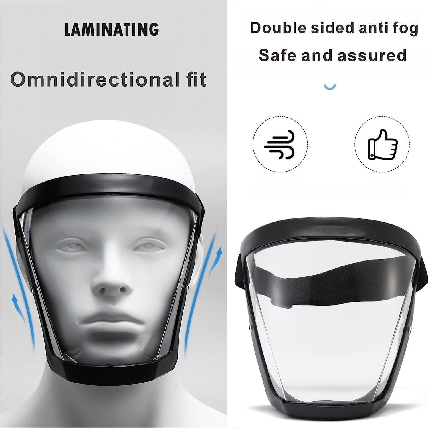 Full Face Anti - Fog Transparent Face Mask - Wishlect